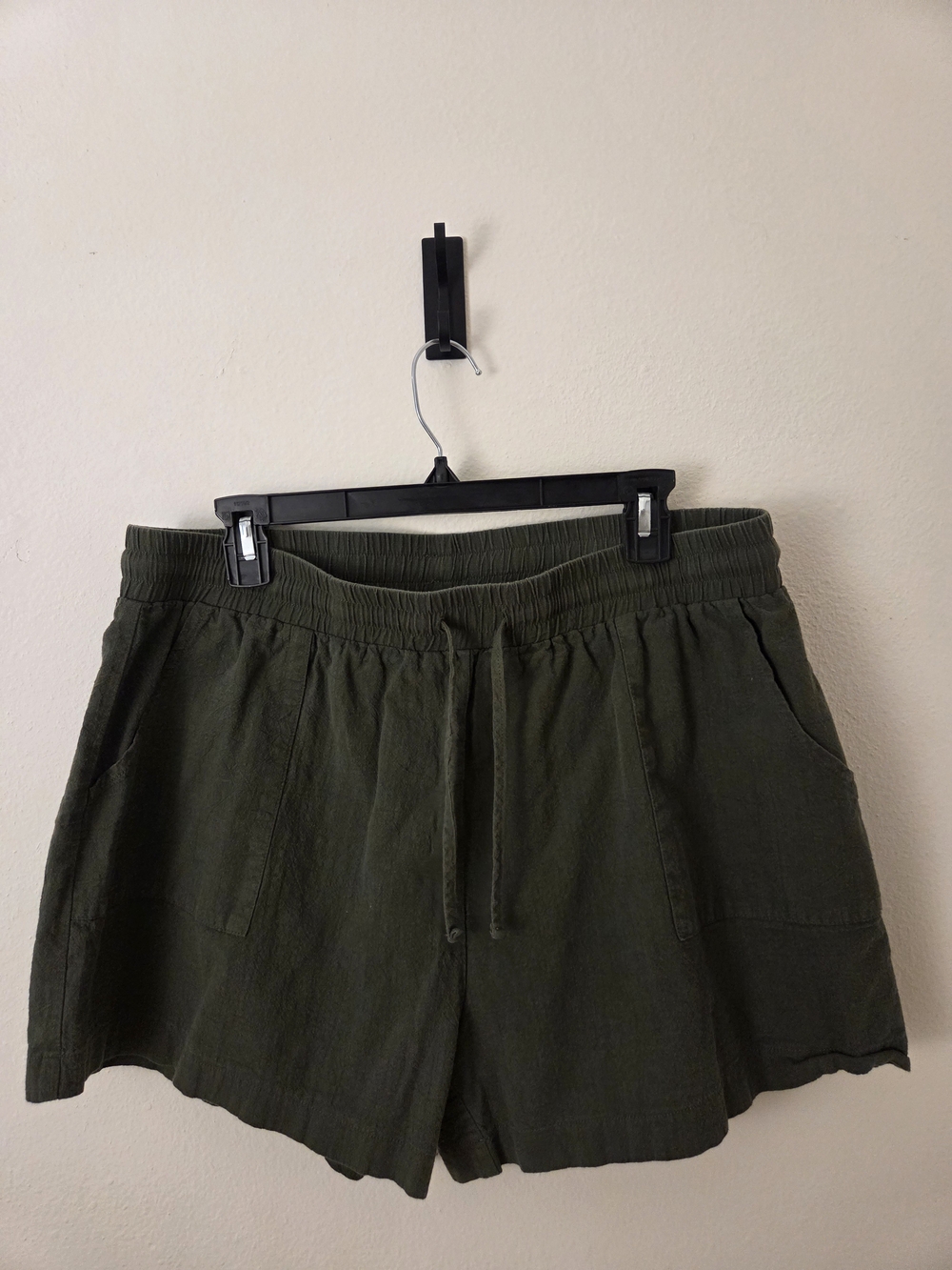 Everyday Olive Drawstring Cargo Shorts